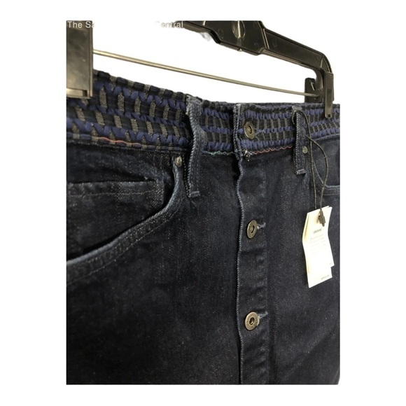 NWT LEVI'S Made & Crafted High Rise Button Front Denim Mini Skirt Size 28 - Picture 4 of 5